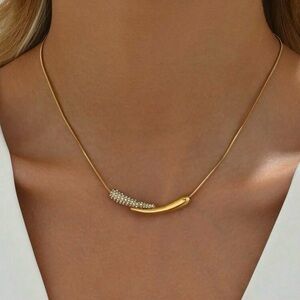 Gold and Silver Pavé Accent Necklace